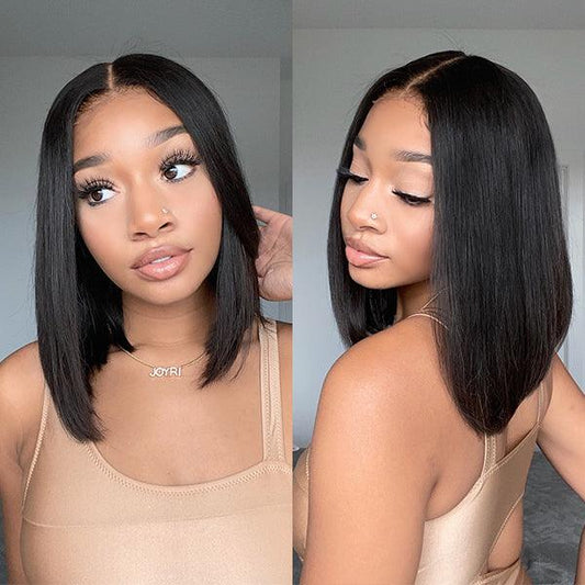 Blunt Cut Bob Wig – Silky Straight & 4x4 Lace